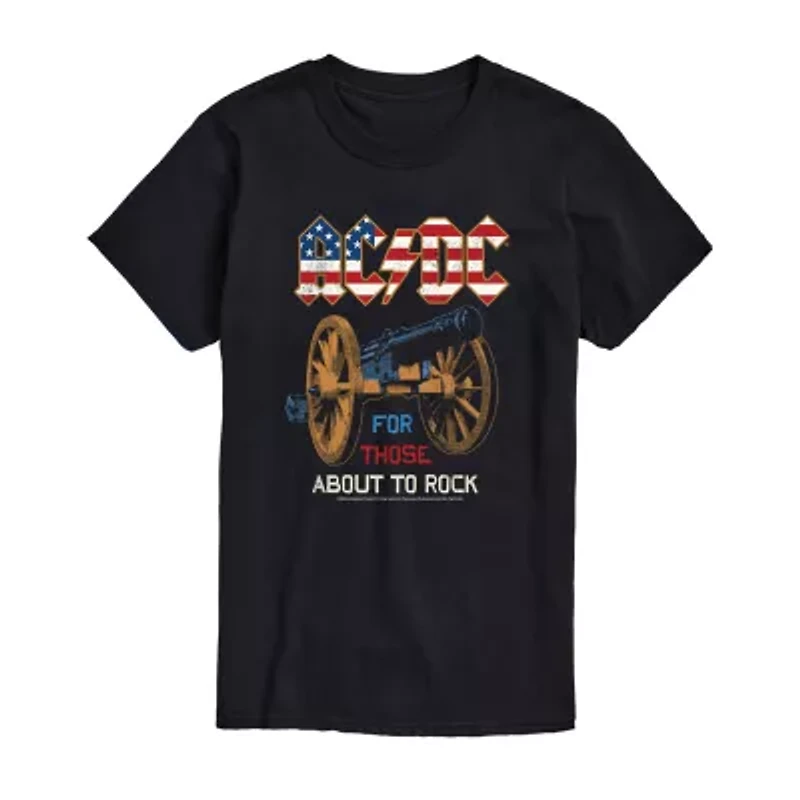 ACDC Mens Crew Neck Short Sleeve Classic Fit Graphic T-Shirt