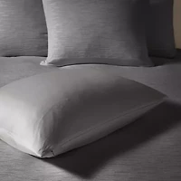 N Natori Hanae Cotton Blend Yarn Dyed 3 Piece Duvet Cover Set