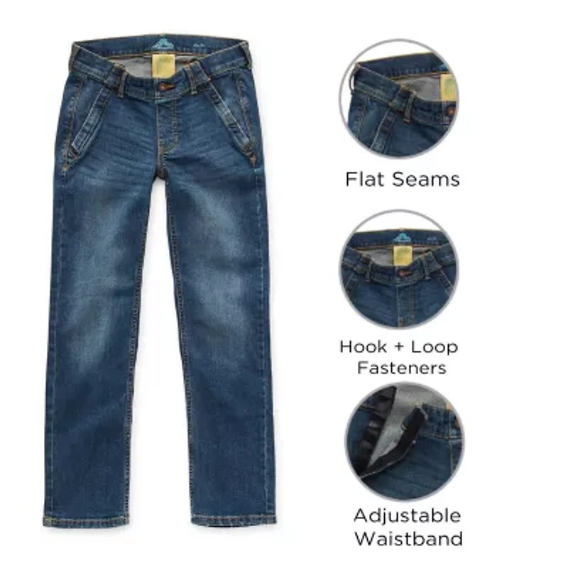 Thereabouts Little & Big Kid Boys Adaptive Adjustable Waist Stretch Fabric Seated Slim Fit Jean
