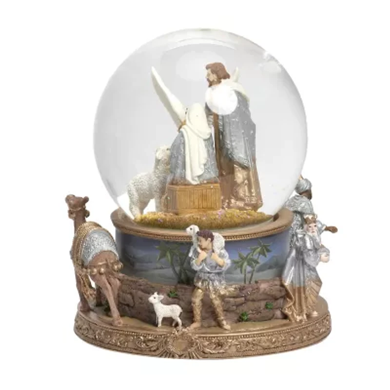 Roman 7in Musical Dome Nativity Christmas Snow Globe