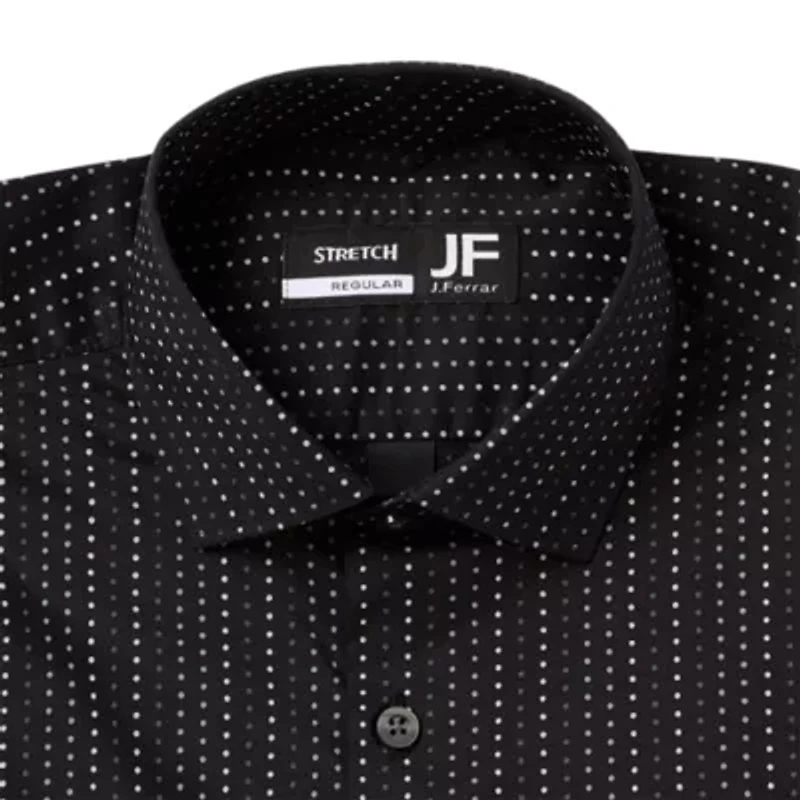 J. Ferrar Ultra Comfort Mens Long Sleeve Regular Fit Stretch Fabric Wrinkle Free Button-Down Shirt