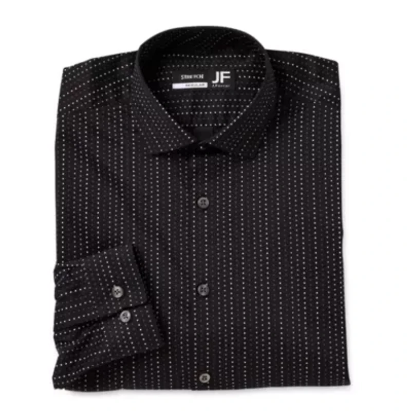 J. Ferrar Ultra Comfort Mens Long Sleeve Regular Fit Stretch Fabric Wrinkle Free Button-Down Shirt