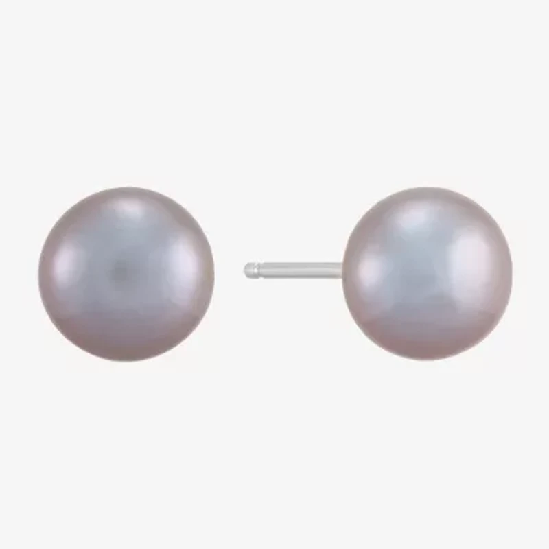 Limited Quantities! Womens Dyed Multi Color Cultured Freshwater Pearl Sterling Silver Round 6 Pair Earring Set