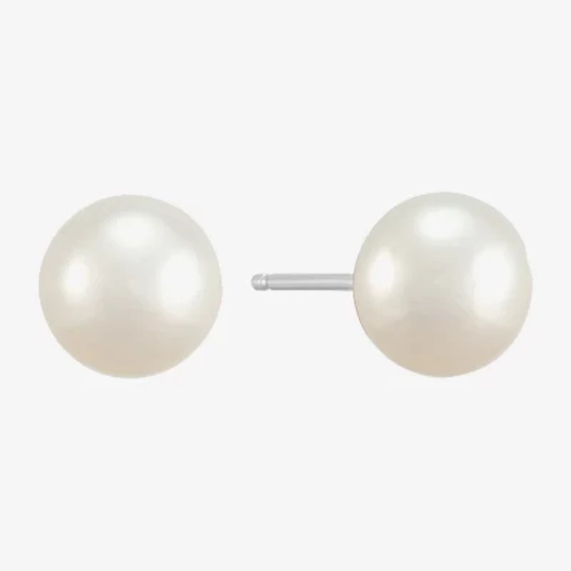 Limited Quantities! Womens Dyed Multi Color Cultured Freshwater Pearl Sterling Silver Round 6 Pair Earring Set