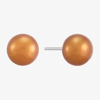 Limited Quantities! Womens Dyed Multi Color Cultured Freshwater Pearl Sterling Silver Round 6 Pair Earring Set