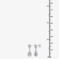 G-H / Si2-I1) Womens CT. T.W. Lab Grown White Diamond 10K White Gold Pear Drop Earrings