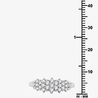 G-H / Si2-I1) Womens / CT. T.W. Lab Grown White Diamond 10K Gold Cluster Band