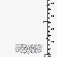 (G-H / Si2-I1) Womens 1 CT. T.W. Lab Grown White Diamond 10K Gold Cluster Band