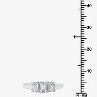I Said Yes (H-I / I1) Womens 1 CT. T.W. Lab Grown White Diamond Sterling Silver 3-Stone Engagement Ring