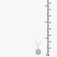 Womens 1 CT. T.W. Lab Grown White Diamond Sterling Silver Cushion 2-pc. Jewelry Set