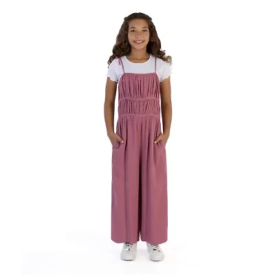 Speechless Big Kid Girls Scoop Neck Short Sleeve 2-pc. Jumpsuit