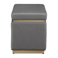 Berlinda Faux Leather Rectangular Storage Ottoman