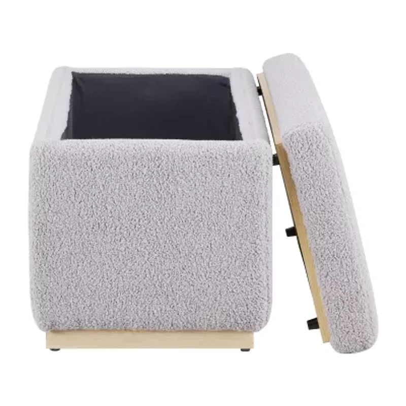 Berlinda Sherpa Rectangular Storage Ottoman