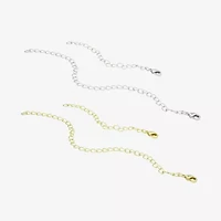 Silver Reflections Womens 14K Gold Over Brass Pure Silver Over Brass Inch Necklace Extender