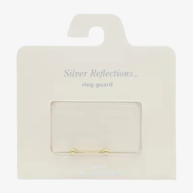 Silver Reflections Womens 14K Gold Over Brass Ring Guard