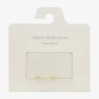 Silver Reflections Womens 14K Gold Over Brass Ring Guard