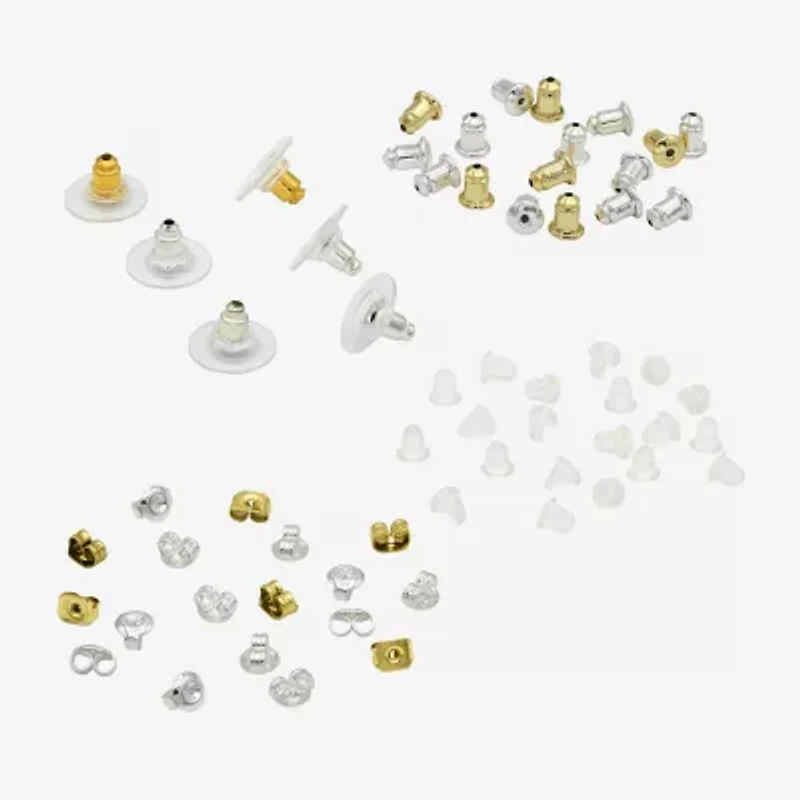 Silver Reflections 14K Gold Over Brass Pure Silver Over Brass Earring Backs