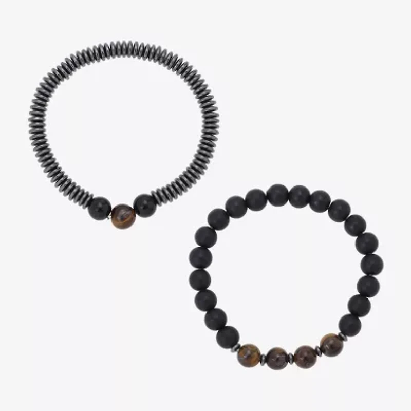 J.P. Army Mens 2-pc. Multi Color Stainless Steel Bracelet Set