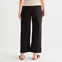 a.n.a Womens Wide Leg Highest Rise Tall Cropped Pant