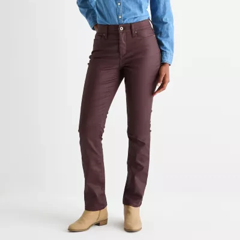 St. John's Bay Tall Womens Mid Rise Straight Leg Jean
