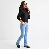 St. John's Bay Womens Tall Long Sleeve Mock Neck Top