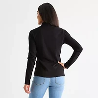 St. John's Bay Womens Tall Long Sleeve Mock Neck Top