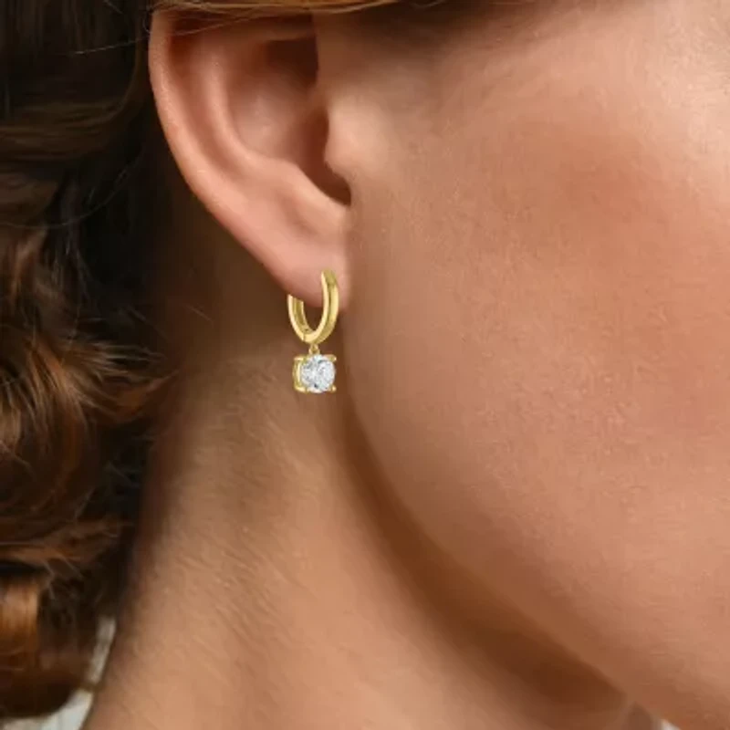 (G-H,Si2-I1) Womens 1 CT. T.W. Lab Grown White Diamond 10K Gold Drop Earrings