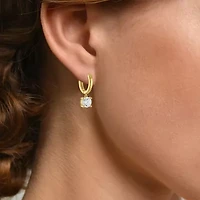 (G-H,Si2-I1) Womens 1 CT. T.W. Lab Grown White Diamond 10K Gold Drop Earrings