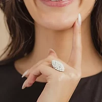 (G/ Si2) Womens 4 CT. T.W. Lab Grown White Diamond 10K Gold Marquise Cocktail Ring