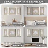 Madison Park Sabal Palm Rice Paper Shadow Box 3-pc. Wall Art Set