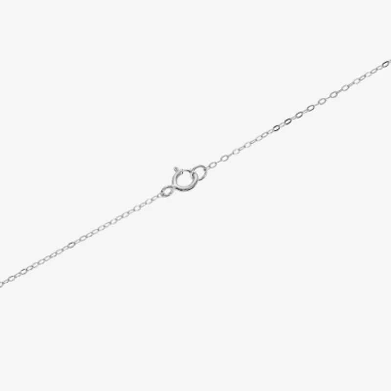 Silver Treasures Womens Sterling Silver Cross 16 Inch Pendant Necklace