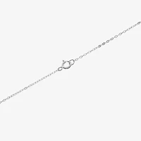 Silver Treasures Womens Sterling Silver Cross 16 Inch Pendant Necklace