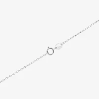 Silver Treasures Womens Sterling Silver Cross 16 Inch Pendant Necklace