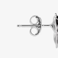 Silver Treasures Panda Multi Color Crystal Sterling Silver 8.6mm Stud Earrings
