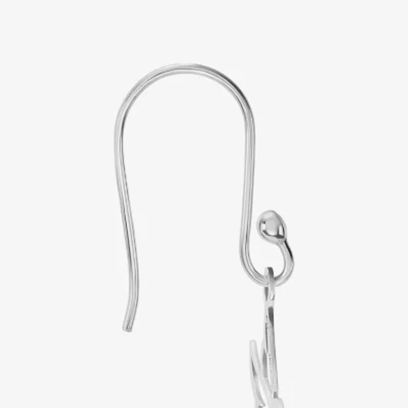 Silver Treasures Womens Sterling Silver Drop Earrings