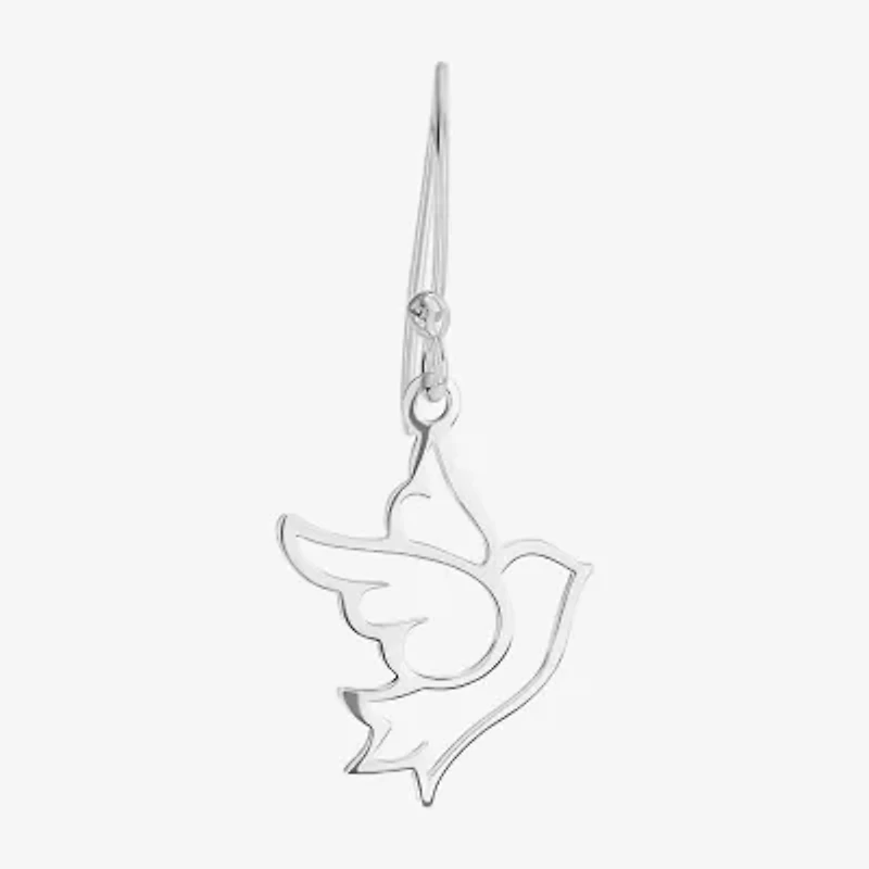 Silver Treasures Womens Sterling Silver Drop Earrings