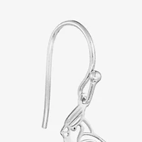 Silver Treasures Womens Sterling Silver Drop Earrings