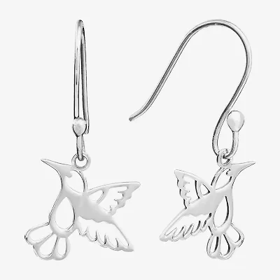 Silver Treasures Womens Sterling Silver Drop Earrings