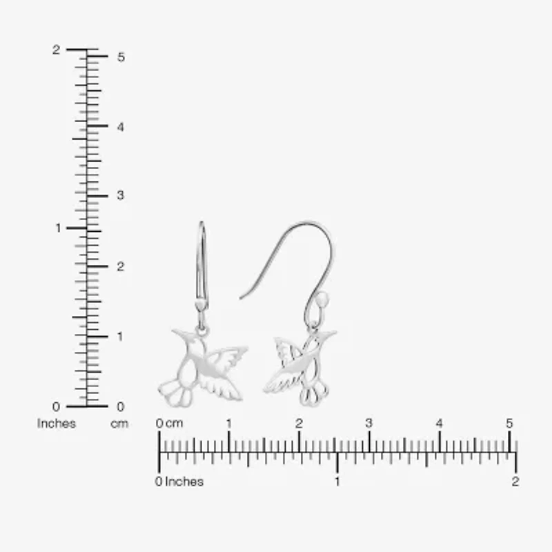 Silver Treasures Womens Sterling Silver Drop Earrings