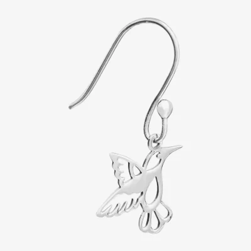 Silver Treasures Womens Sterling Silver Drop Earrings