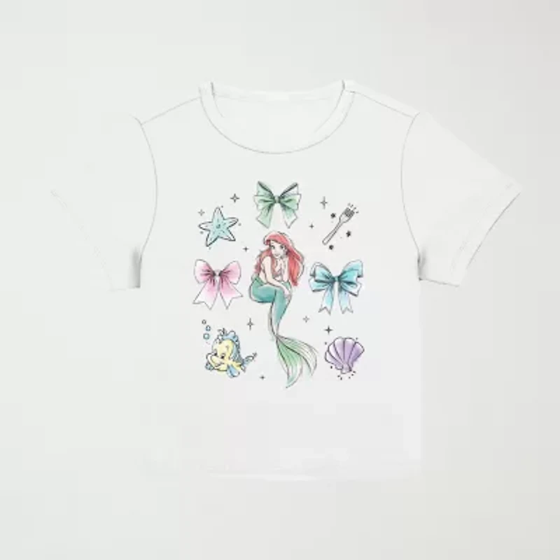 Disney Princess Ariel Baby Tee Womens Crew Neck Short Sleeve Juniors Graphic T-Shirt