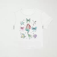 Disney Princess Ariel Baby Tee Womens Crew Neck Short Sleeve Juniors Graphic T-Shirt
