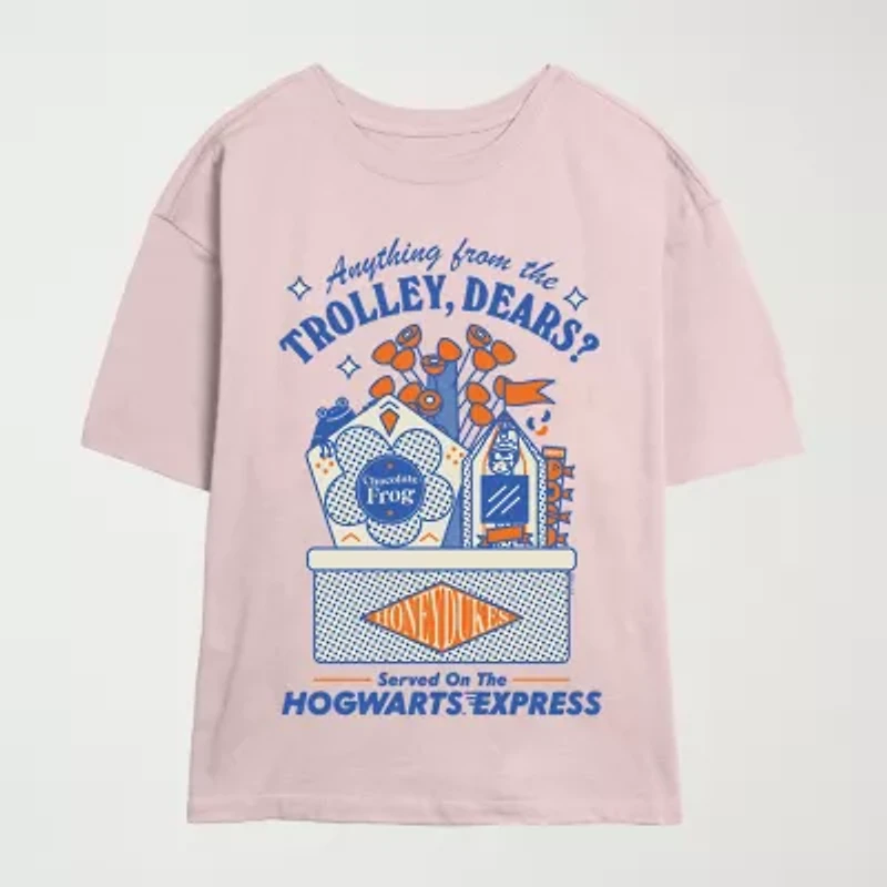 Harry Potter Trolly Tee Womens Crew Neck Short Sleeve Juniors Graphic T-Shirt