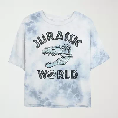 Womens Crew Neck Short Sleeve Jurassic World Juniors Graphic T-Shirt