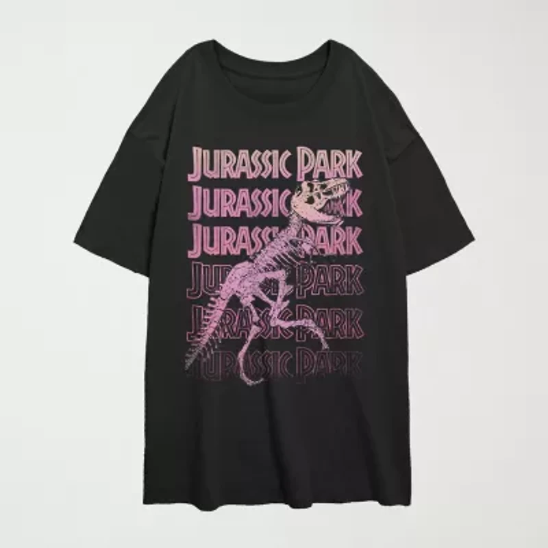 Jurassic Park Tee Womens Juniors Crew Neck Short Sleeve World Graphic T-Shirt