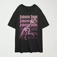Jurassic Park Tee Womens Juniors Crew Neck Short Sleeve World Graphic T-Shirt