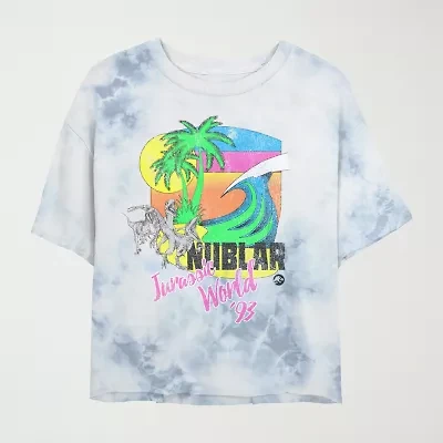 Nublar Cropped Tee Womens Crew Neck Short Sleeve Jurassic World Juniors Graphic T-Shirt