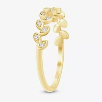 (I / Si2) Womens Diamond Accent Lab Grown White 10K Gold Band