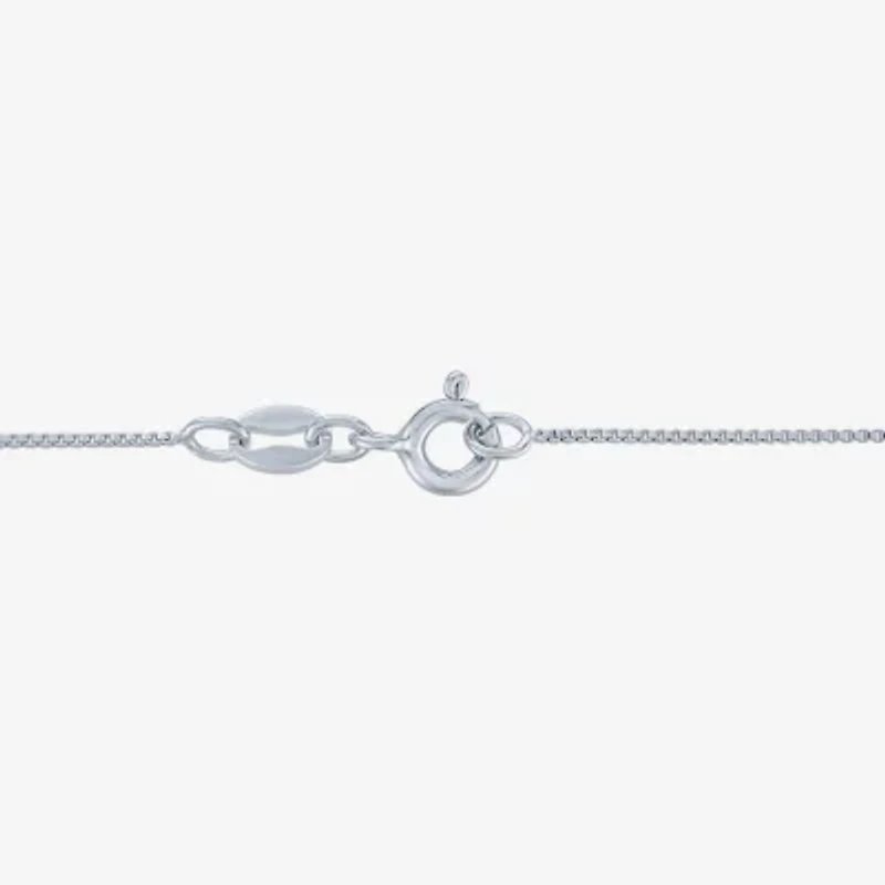 "Mom" (G-H / Si2 I1) Womens 1/10 CT. T.W. Lab Grown White Diamond 14K Rose Gold Over Silver Sterling Silver Cross 18 Inch Pendant Necklace