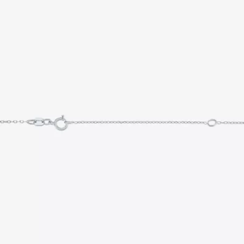 Mom (G-H / Si2-I1) Womens 1/10 CT. T.W. Lab Grown White Diamond Sterling Silver Heart 16 Inch Pendant Necklace